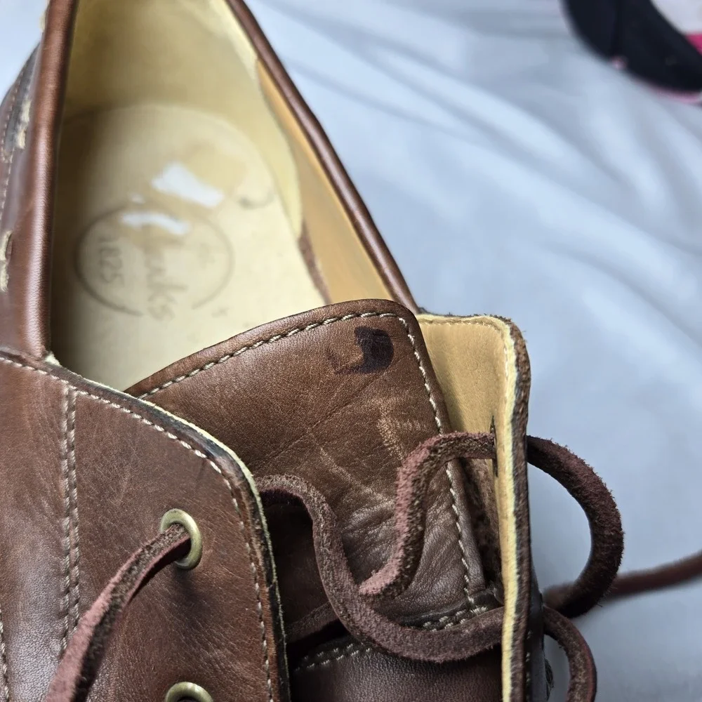 Clarks‎ Leather Docksider Shoes Brown Mens 11M Boat Preppy Nautical Top Sider